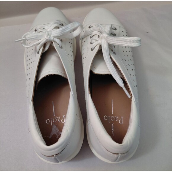 Linea Paolo Kozie Platform Women's White Leather Lace Up Casual Sneakers Sz 11 - Picture 5 of 10